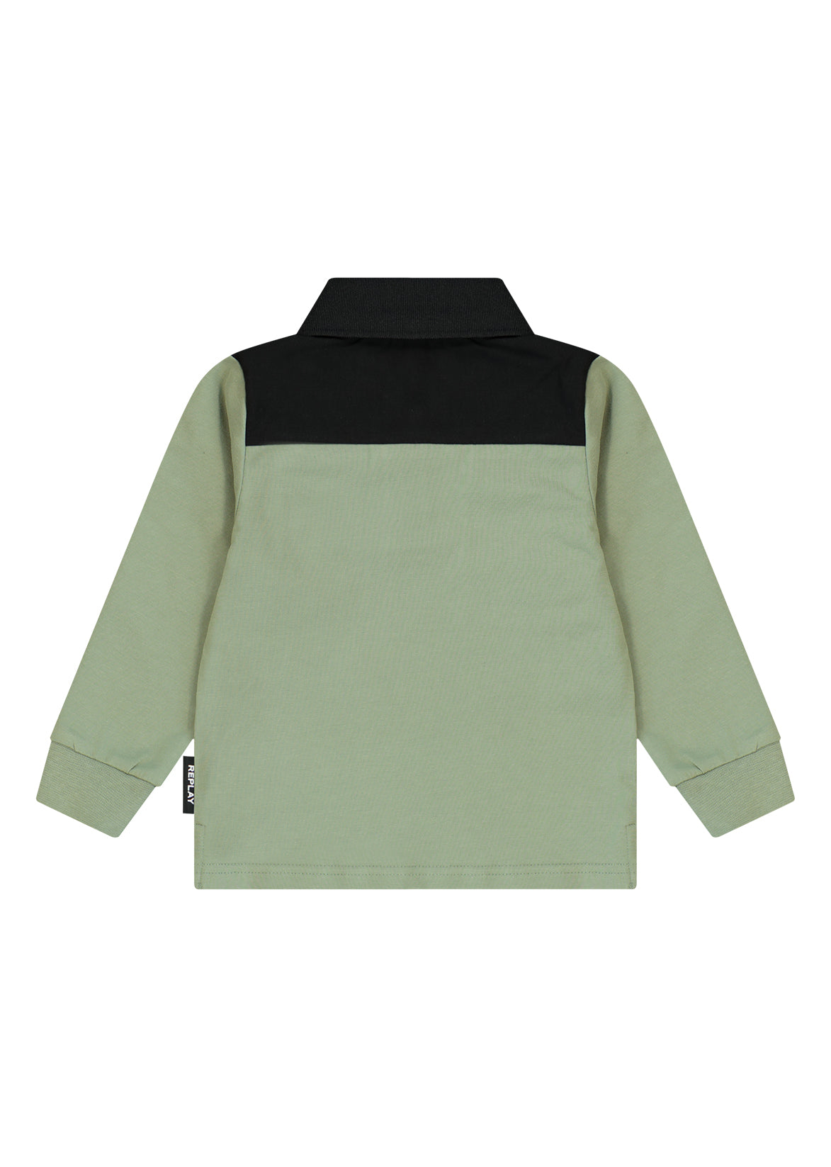 חולצת צווארון REPLAY ארוכה לוגו מותג בצד לתינוקות Green / 3-6M