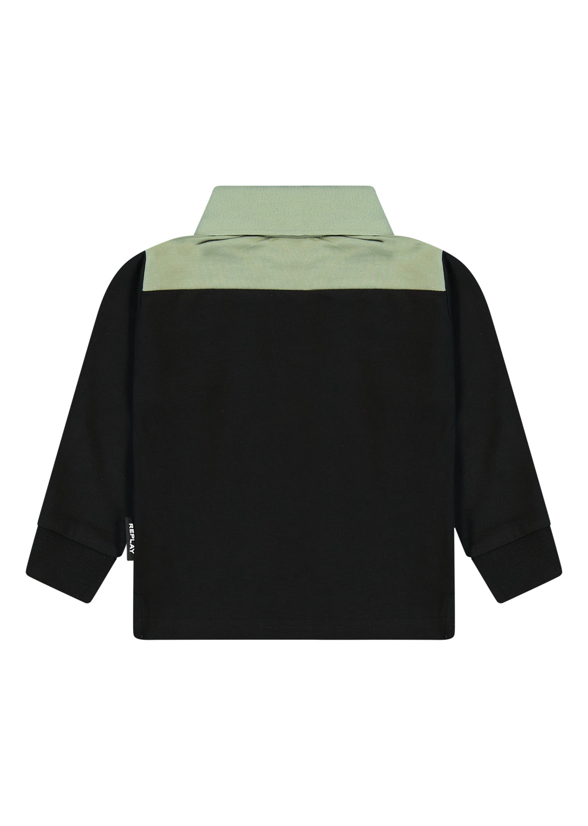 חולצת צווארון REPLAY ארוכה לוגו מותג בצד לתינוקות BLACK / 3-6M