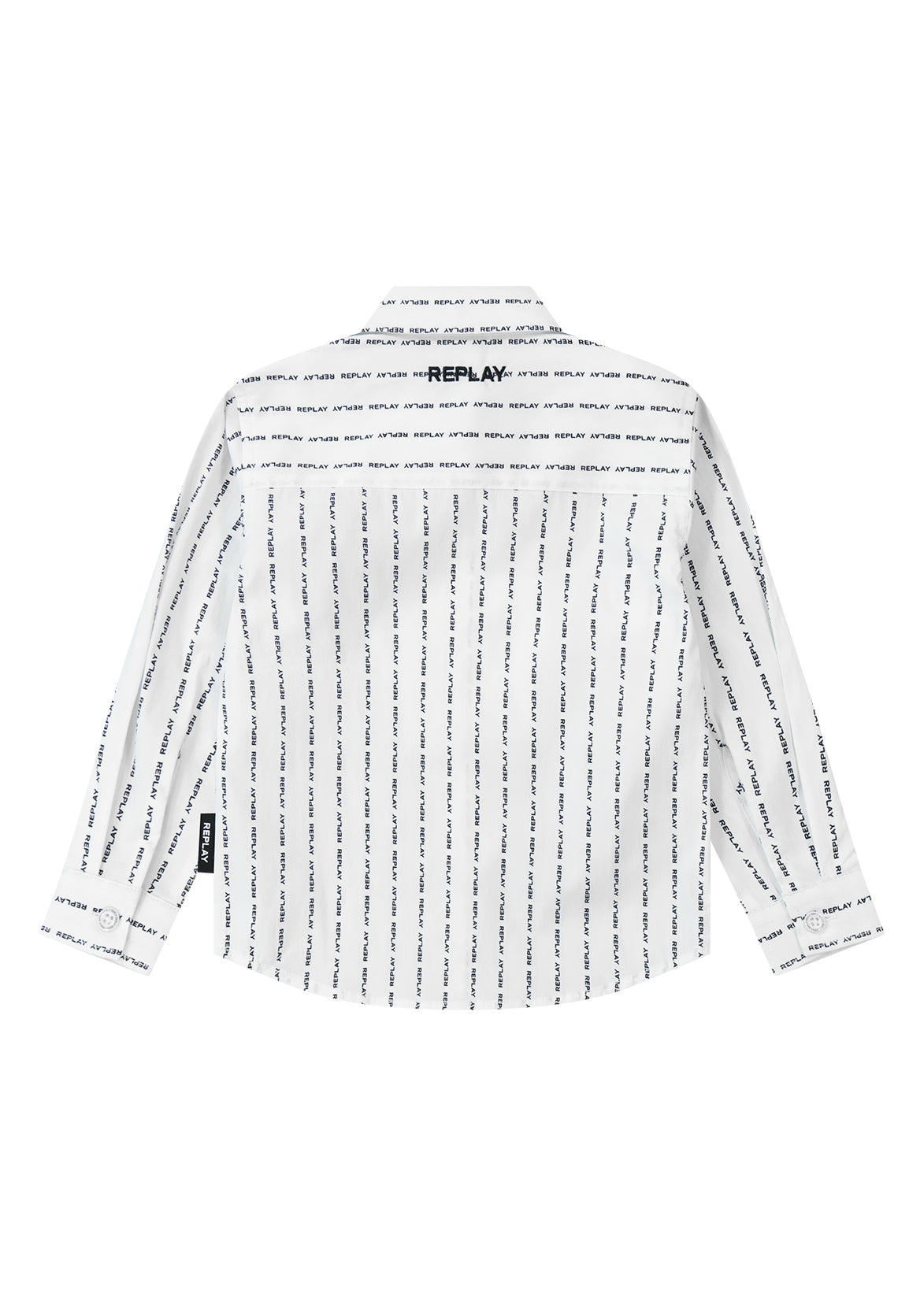 חולצה מכופתרת REPLAY עם לוגו קטן בחזה וגזרה קלאסית לתינוקות WHITE / 3-6M