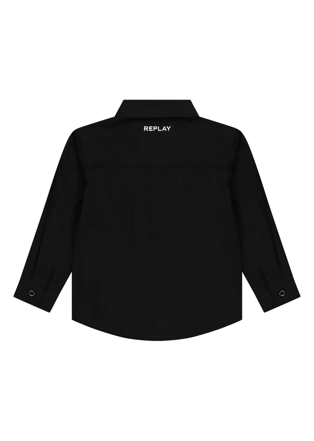 חולצה מכופתרת REPLAY עם לוגו גדול לאורך לתינוקות BLACK / 3-6M