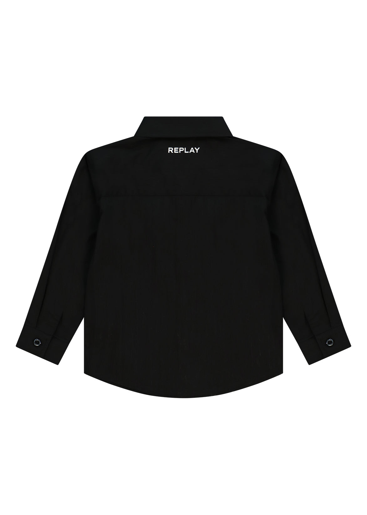 חולצה מכופתרת REPLAY עם לוגו גדול לאורך לתינוקות BLACK / 3-6M