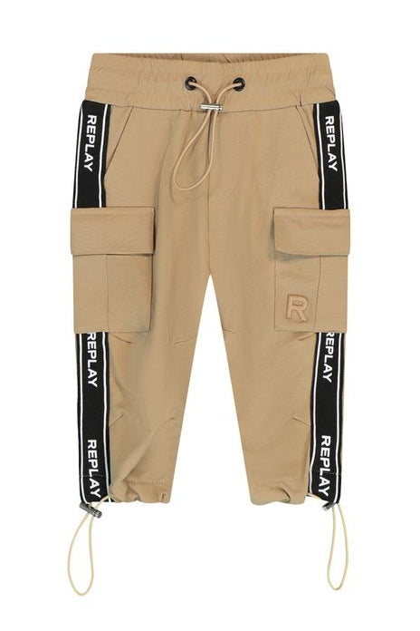 מכנסי דגמ"ח REPLAY כיסים בצדדים לוגו מותג לתינוקות