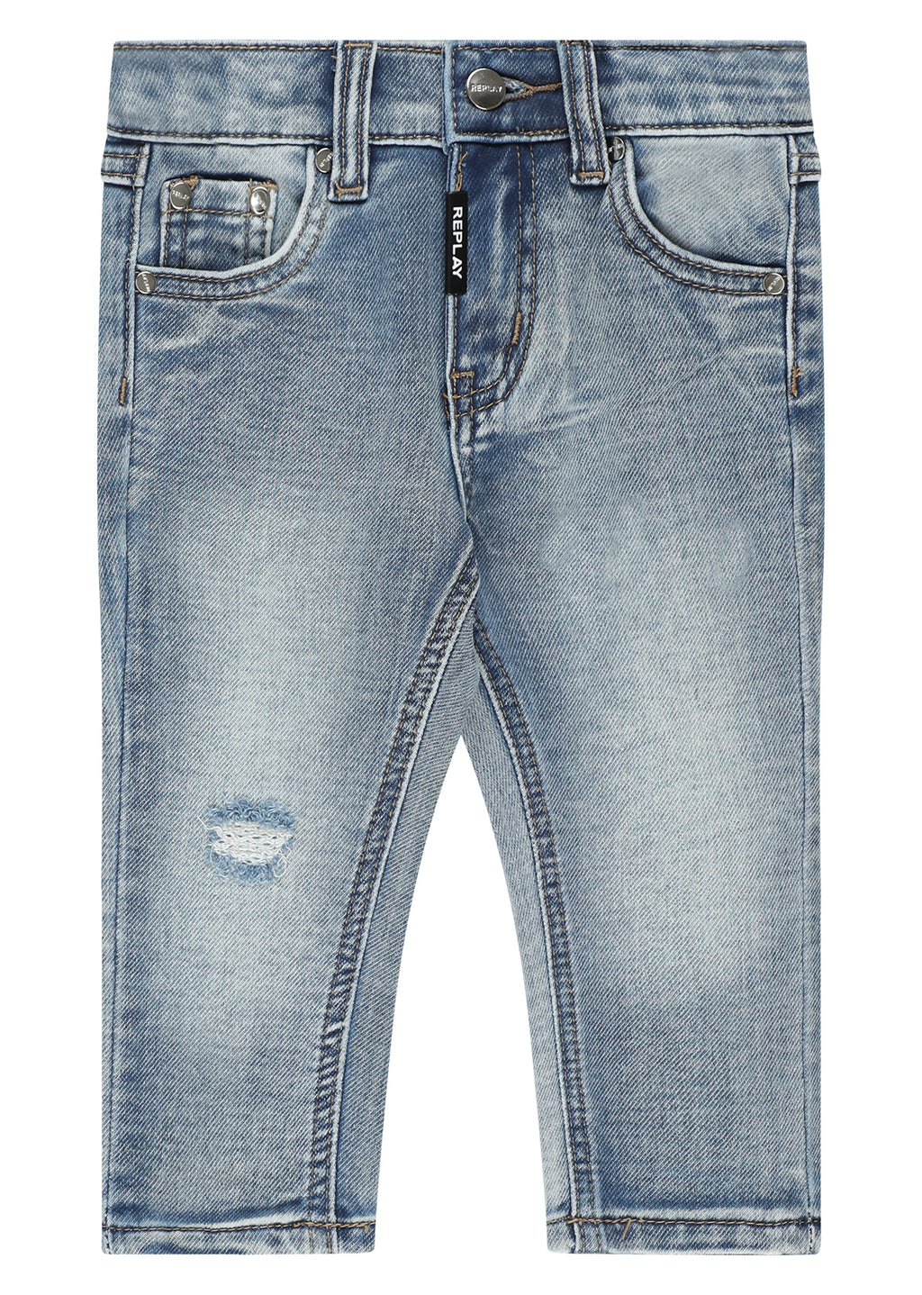 מכנסי ג'ינס REPLAY בעיצוב ממותג לתינוקות BLUE / 3-6M