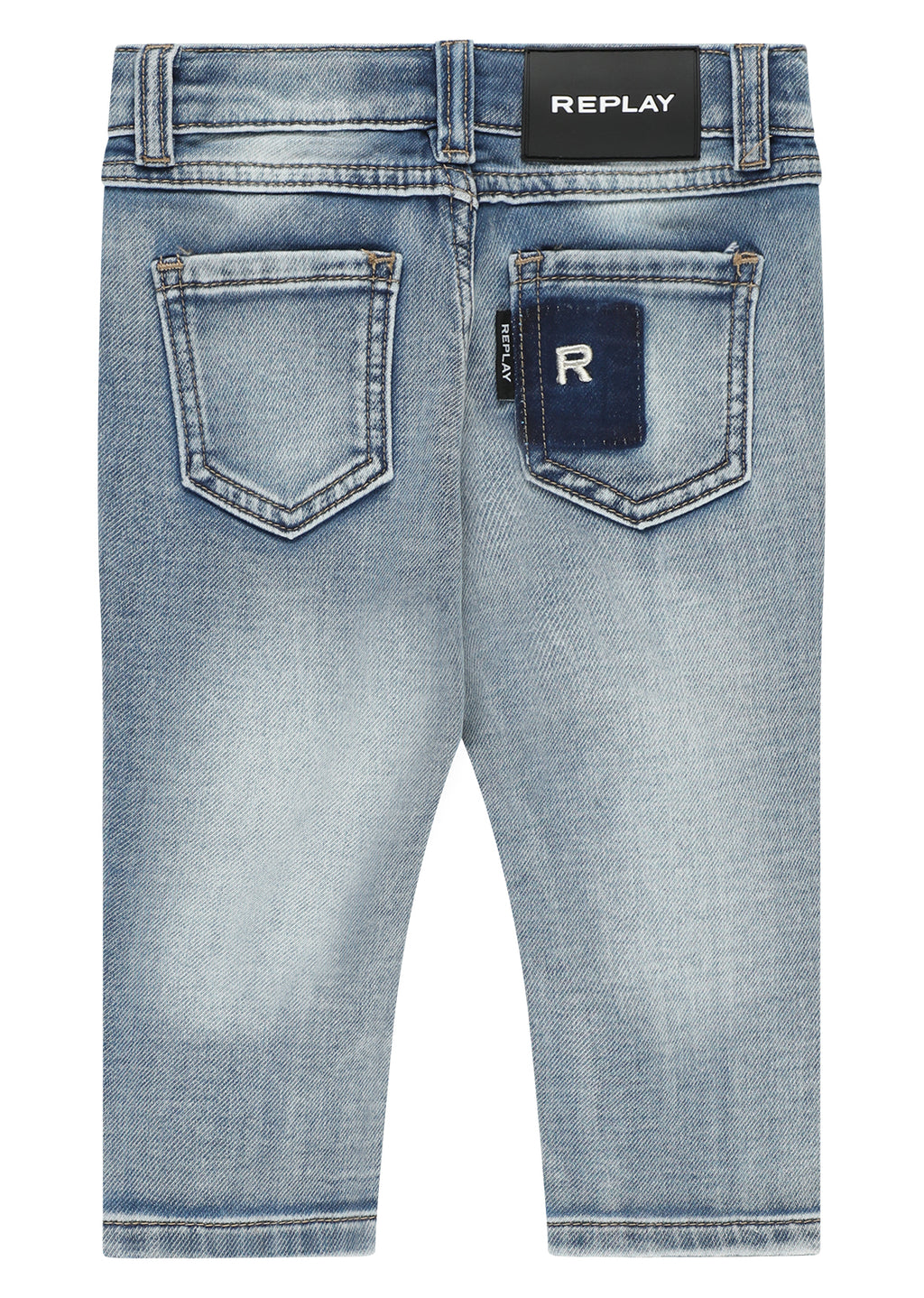מכנסי ג'ינס REPLAY בעיצוב ממותג לתינוקות BLUE / 3-6M
