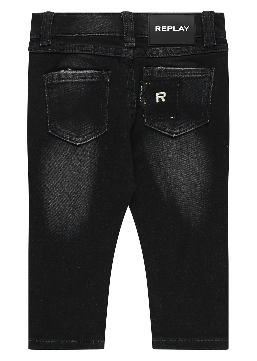 מכנסי ג'ינס REPLAY בעיצוב ממותג לתינוקות BLACK / 3-6M