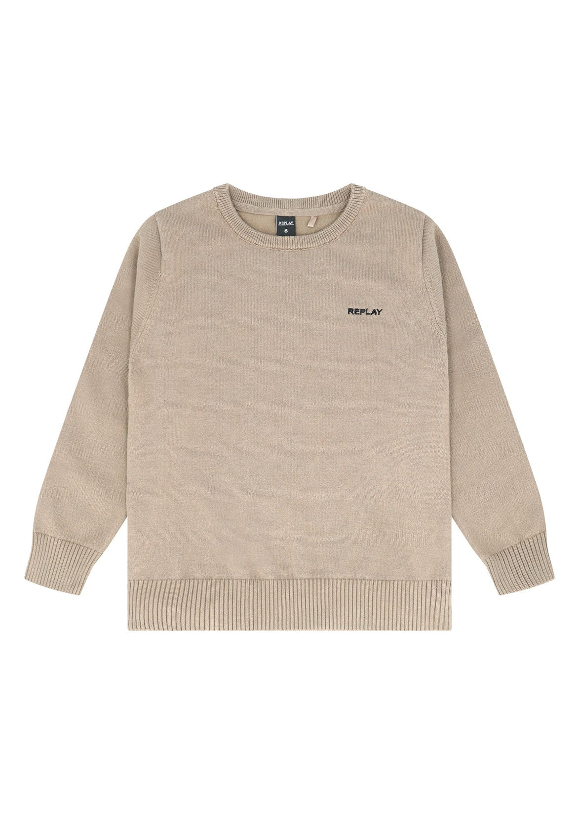 סווטשירט REPLAY לוגו מותג בצד לילדים BROWN / 4Y