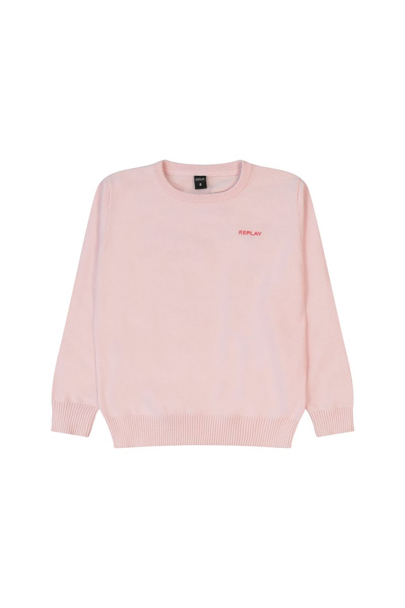 סווטשירט REPLAY לוגו מותג בצד לילדים Pink / 4Y