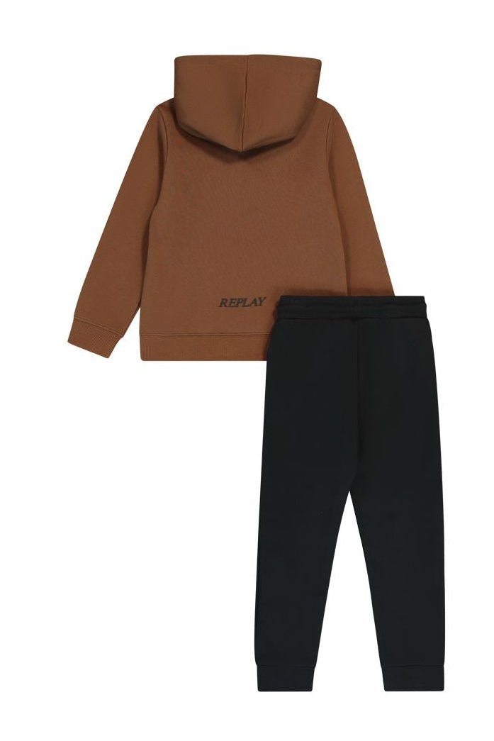 חליפת טרנינג REPLAY כיס באמצע לילדים BROWN / 2Y