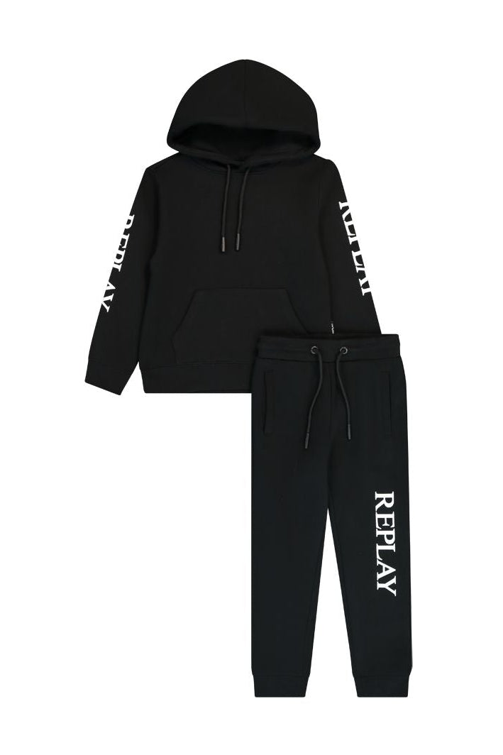 חליפת טרנינג REPLAY לוגו מותג בשרוול לילדים