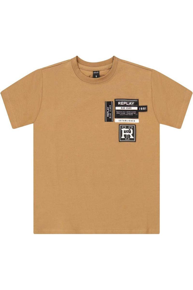 חולצת טישירט REPLAY לוגו מותג בצד לילדים