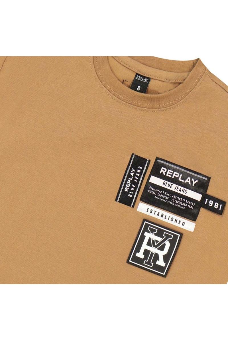 חולצת טישירט REPLAY לוגו מותג בצד לילדים