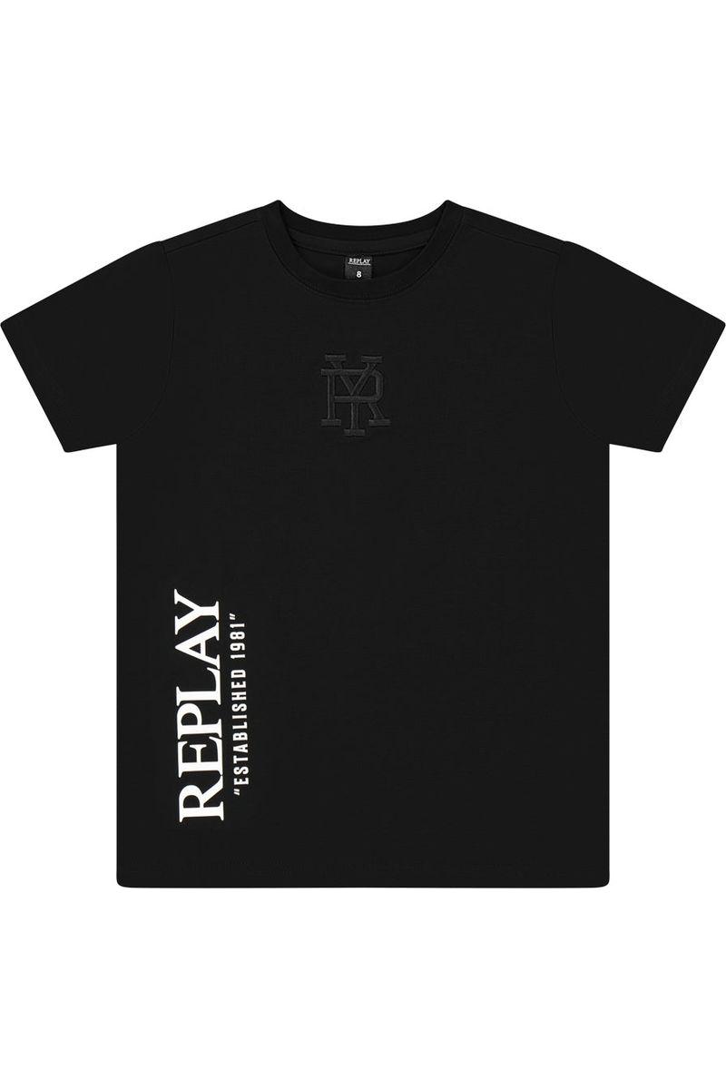 חולצת טישירט REPLAY הדפס בצד לילדים