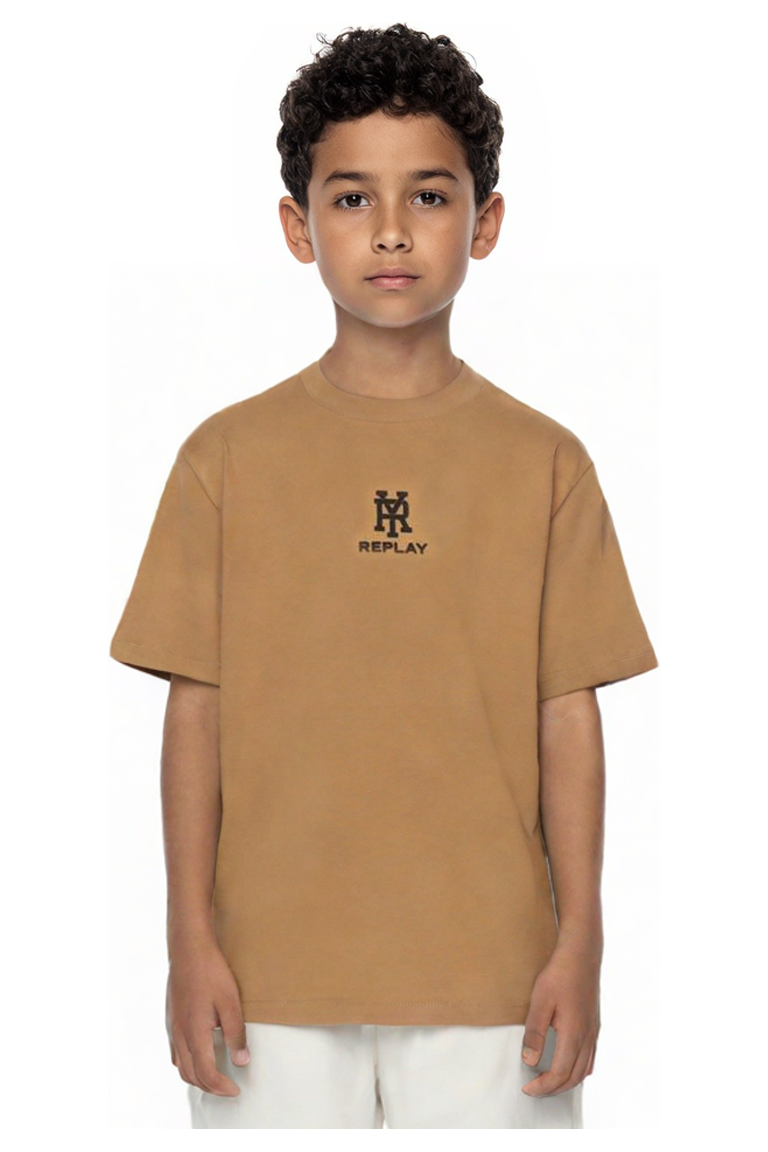 חולצת טישירט REPLAY לוגו מותג באמצע לילדים