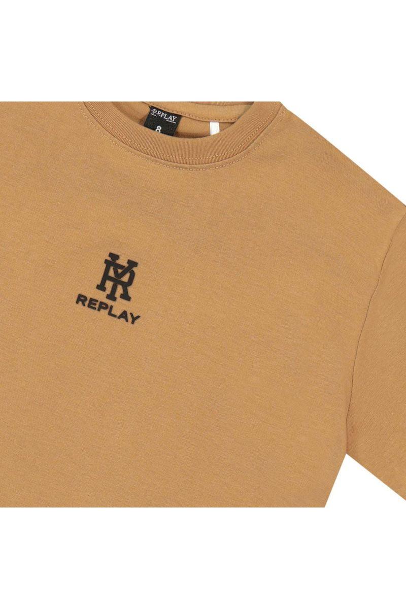 חולצת טישירט REPLAY לוגו מותג באמצע לילדים