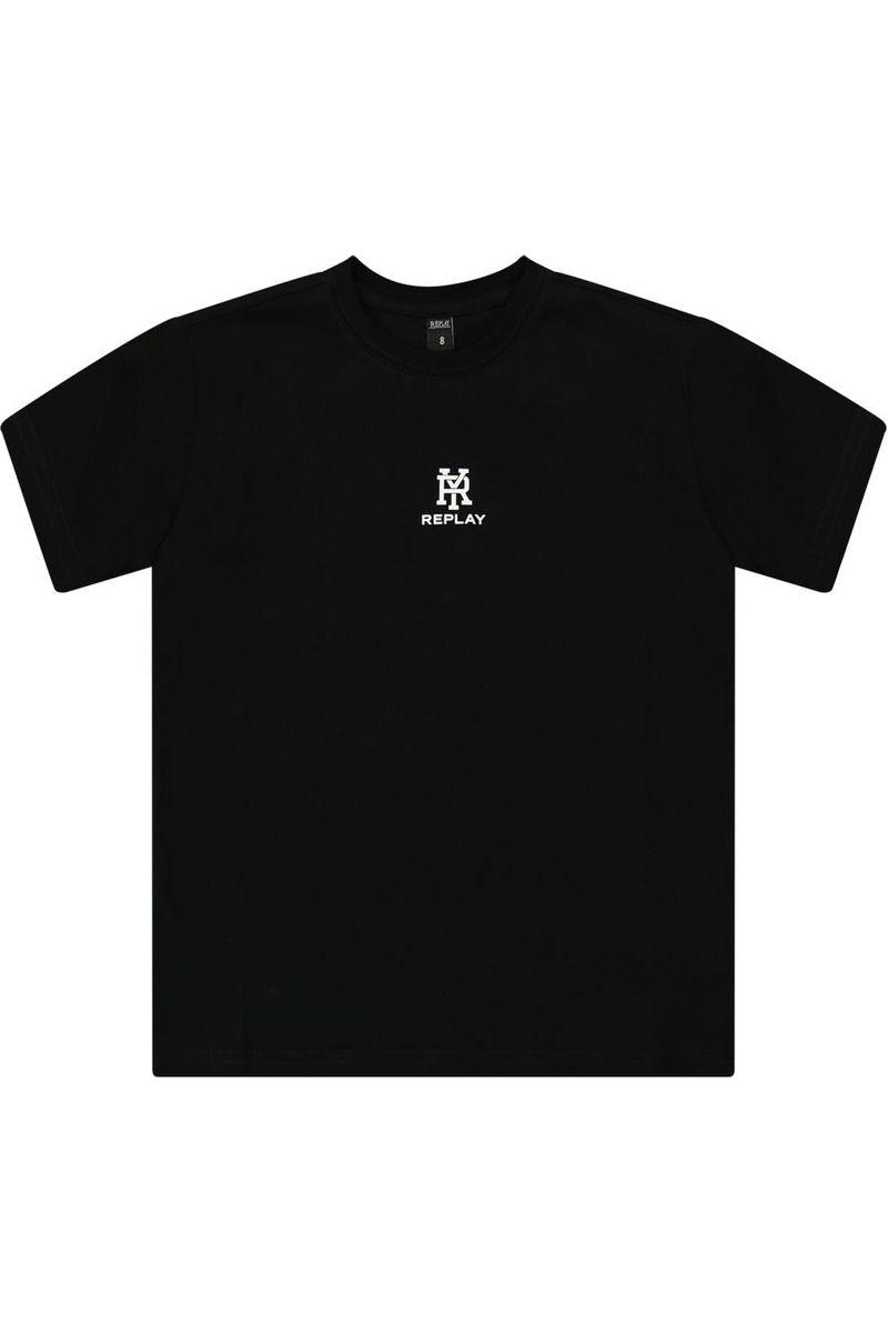 חולצת טישירט REPLAY לוגו מותג באמצע לילדים