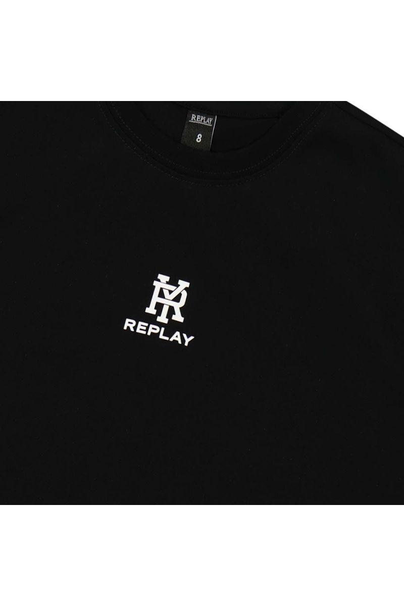 חולצת טישירט REPLAY לוגו מותג באמצע לילדים