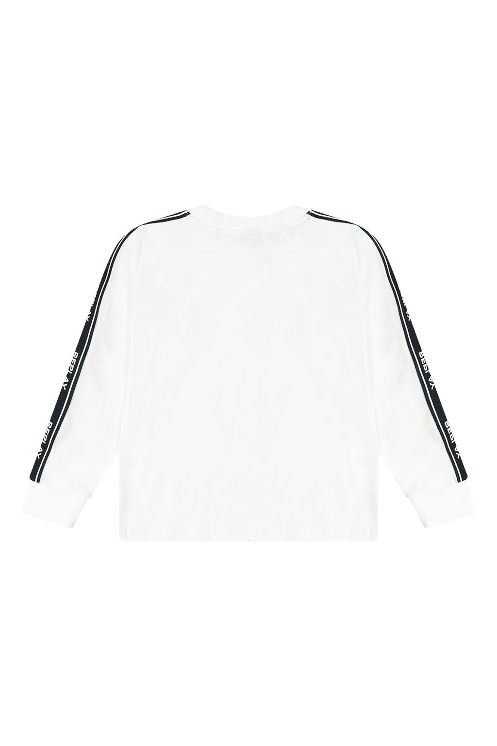 חולצת טישרט REPLAY לוגו מודפס באמצע ובשרוול לילדים WHITE / 4Y