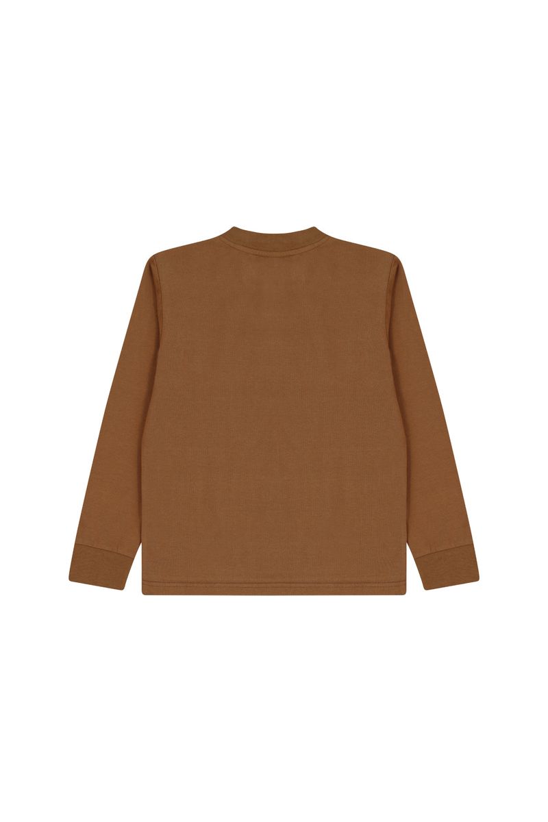 חולצת טישרט REPLAYEPLAY קלאסית עם לוגו בולט לילדים BROWN / 4Y