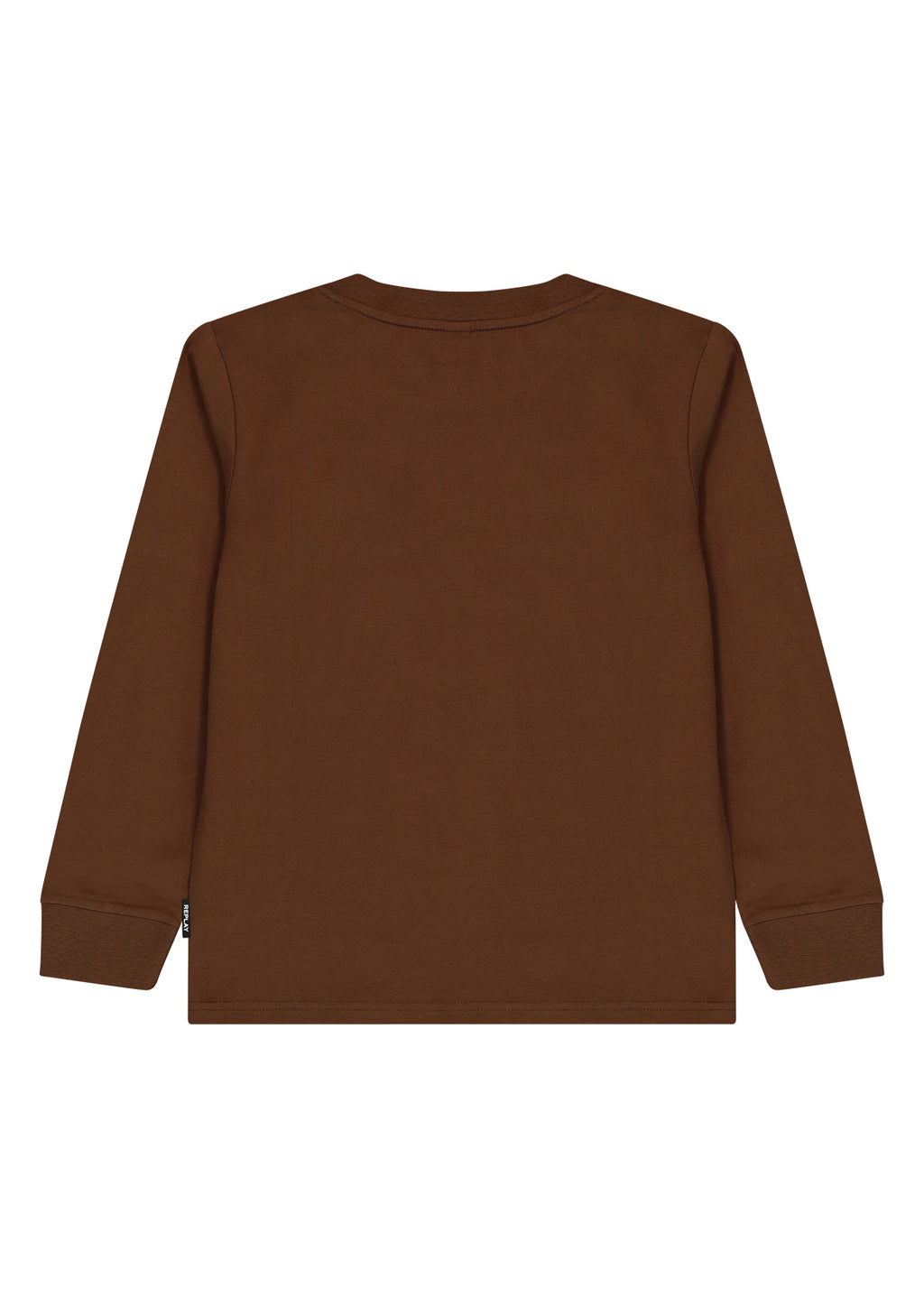 חולצת טישרט REPLAY עם תג מיתוג נקי לילדים BROWN / 4Y