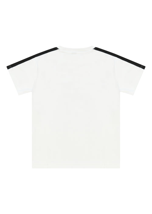 חולצת טישרט REPLAY עם פאץ׳ מרובע בחזה לילדים WHITE / 2Y