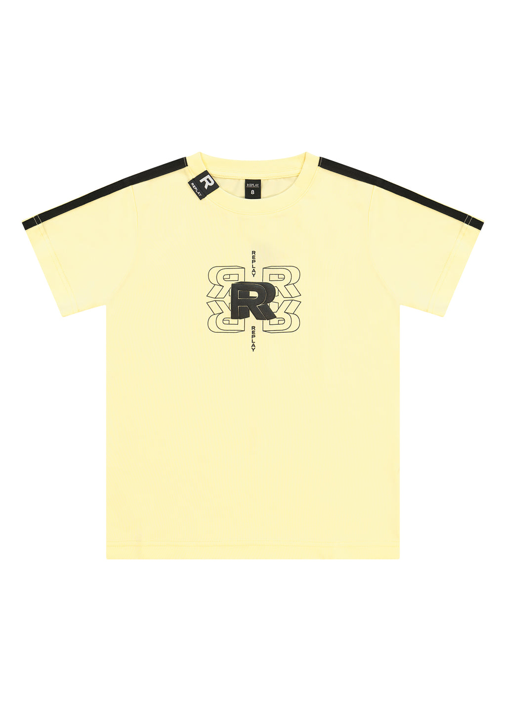 חולצת טישרט REPLAY עם פאץ׳ מרובע בחזה לילדים Yellow / 2Y