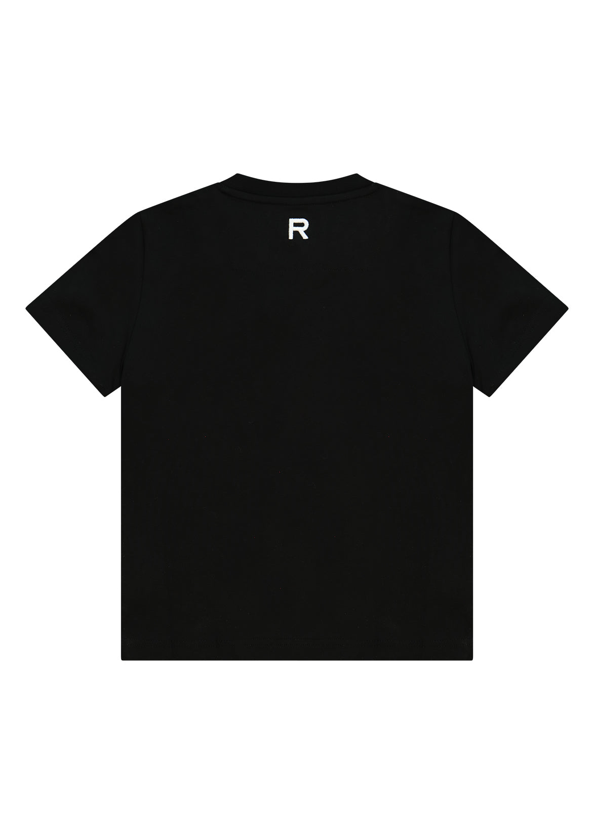 חולצת טישרט REPLAY בסיס עם לוגו קטן קדמי לילדים BLACK / 2Y
