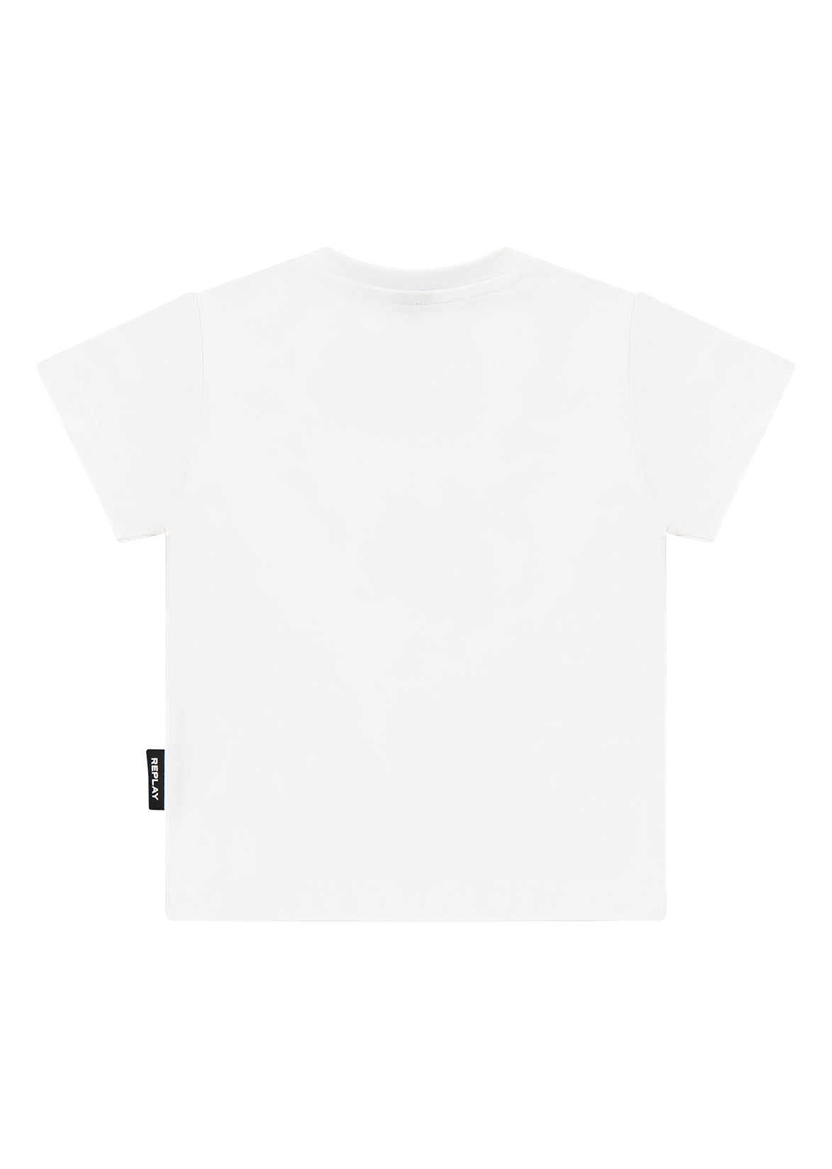 חולצת טישרט REPLAY בסיס עם לוגו קטן קדמי בצד לילדים WHITE / 4Y