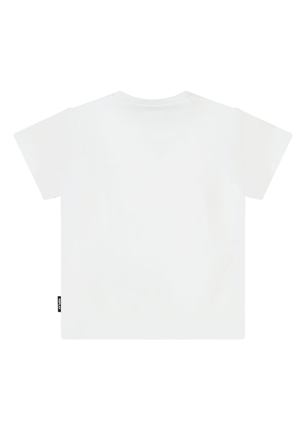חולצת טישרט REPLAY עם פסים בשרוול לילדים WHITE / 4Y