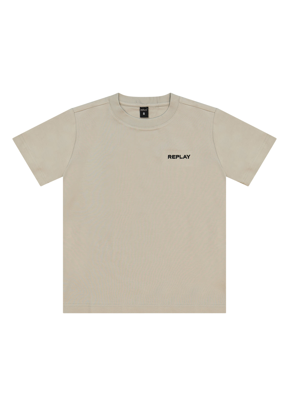 חולצת טישרט REPLAY עם פסים בשרוול לילדים BEIGE / 4Y