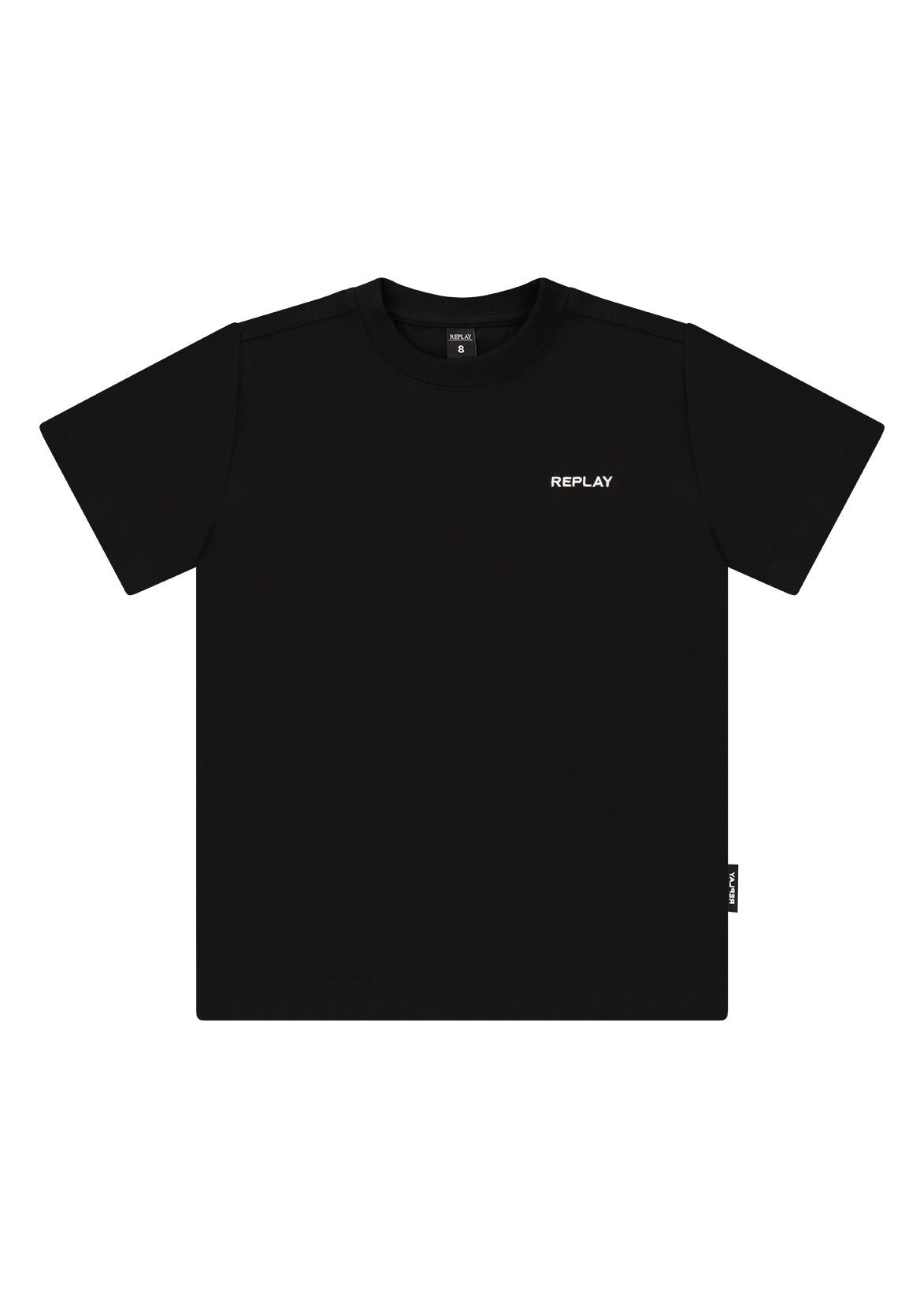 חולצת טישרט REPLAY עם פסים בשרוול לילדים BLACK / 4Y