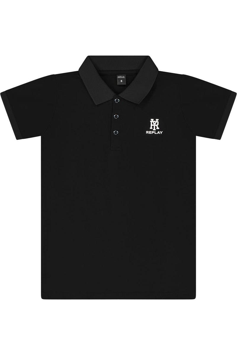 חולצת צווארון REPLAY לוגו מותג בצד לילדים