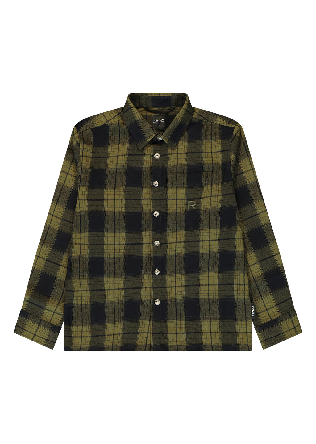 חולצה מכופתרת REPLAY משבצות לילדים Green / 4Y