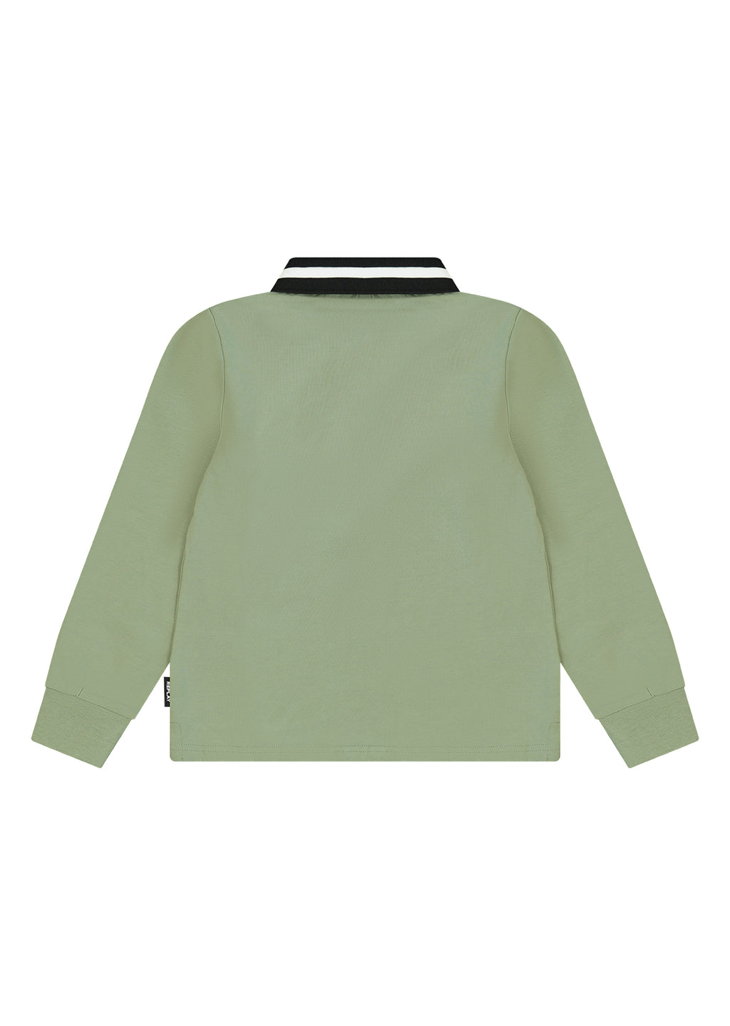 חולצת צווארון REPLAY שרוול ארוך לוגו מותג בצד לילדים Green / 4Y