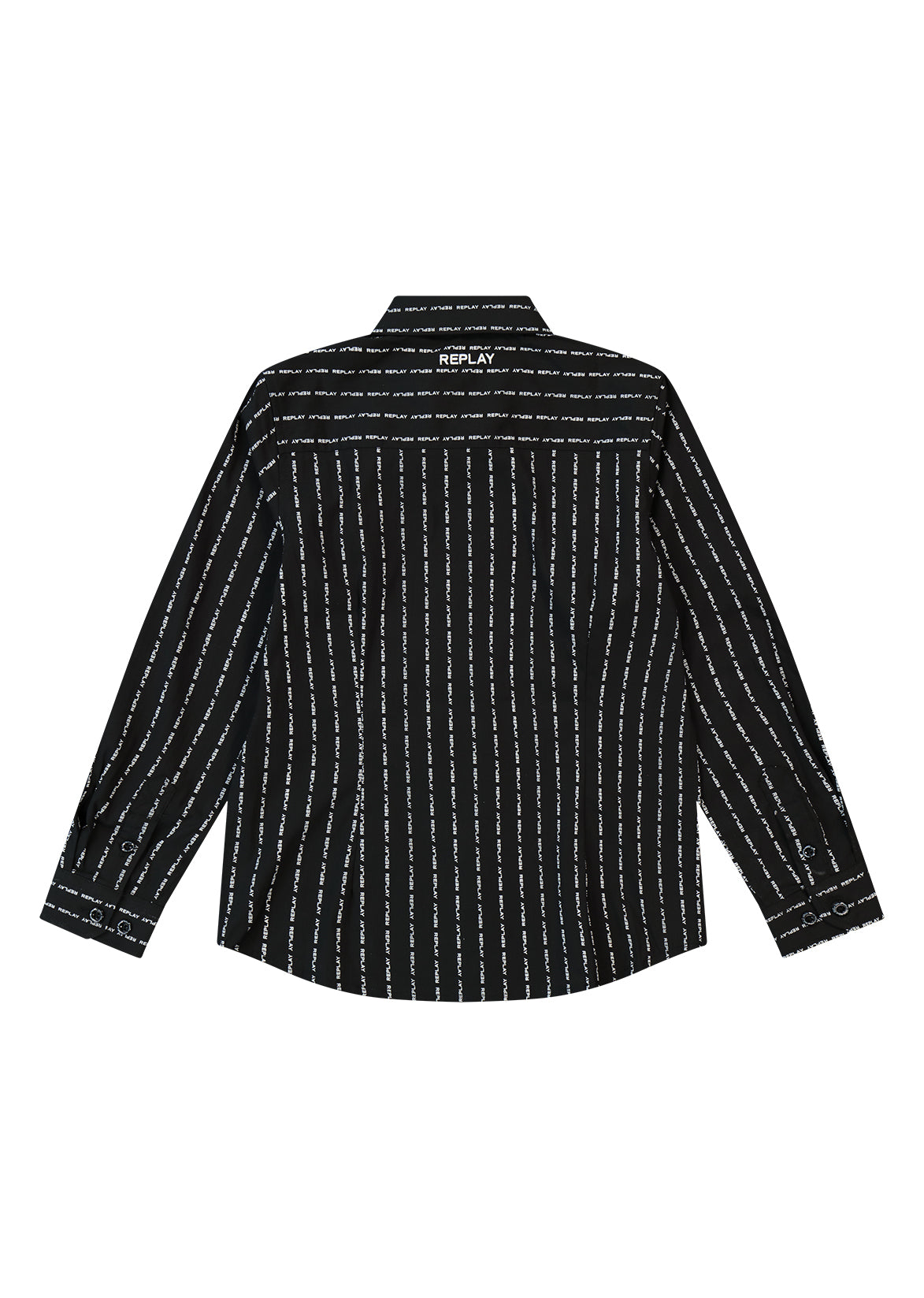 חולצה מכופתרת REPLAY עם כיס חזה קטן וגזרה קלאסית לילדים