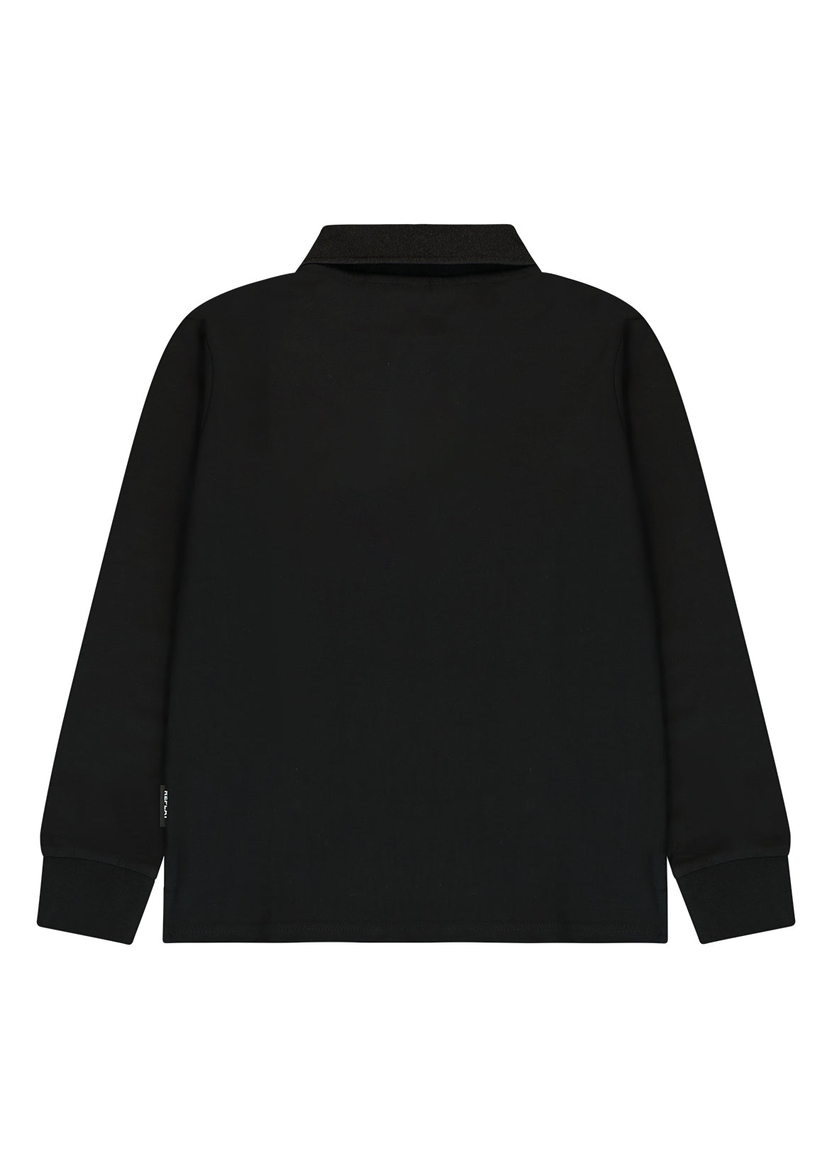 חולצת צווארון REPLAY שרוול ארוך לוגו מותגלילדים BLACK / 4Y