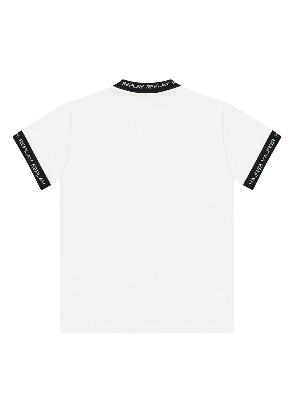 חולצת טישרט REPLAY עם דיטייל שרוולים מודגש לילדים WHITE / 2Y