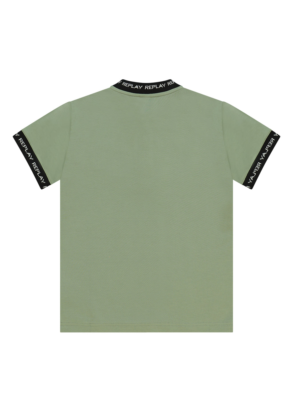 חולצת טישרט REPLAY עם דיטייל שרוולים מודגש לילדים Green / 2Y
