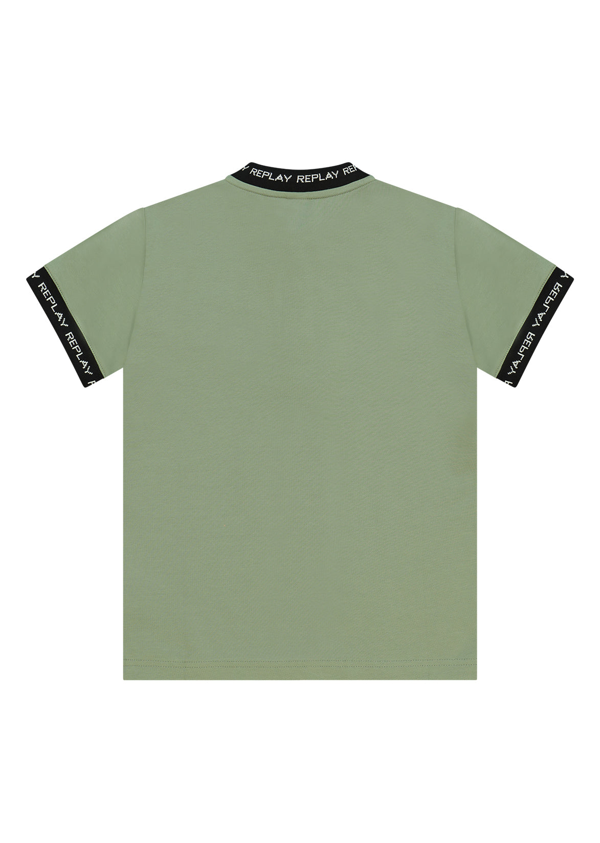 חולצת טישרט REPLAY עם דיטייל שרוולים מודגש לילדים Green / 2Y