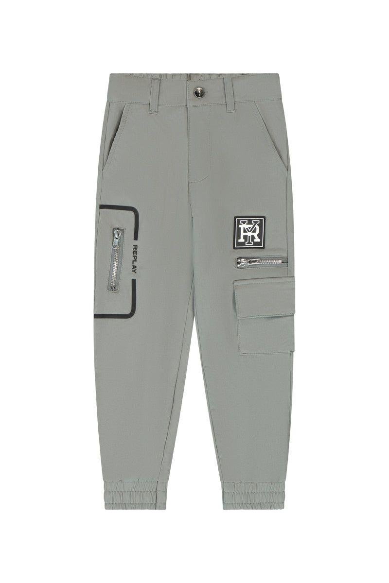 מכנסי דגמ"ח REPLAY רוכסן בצד לילדים Green / 4Y