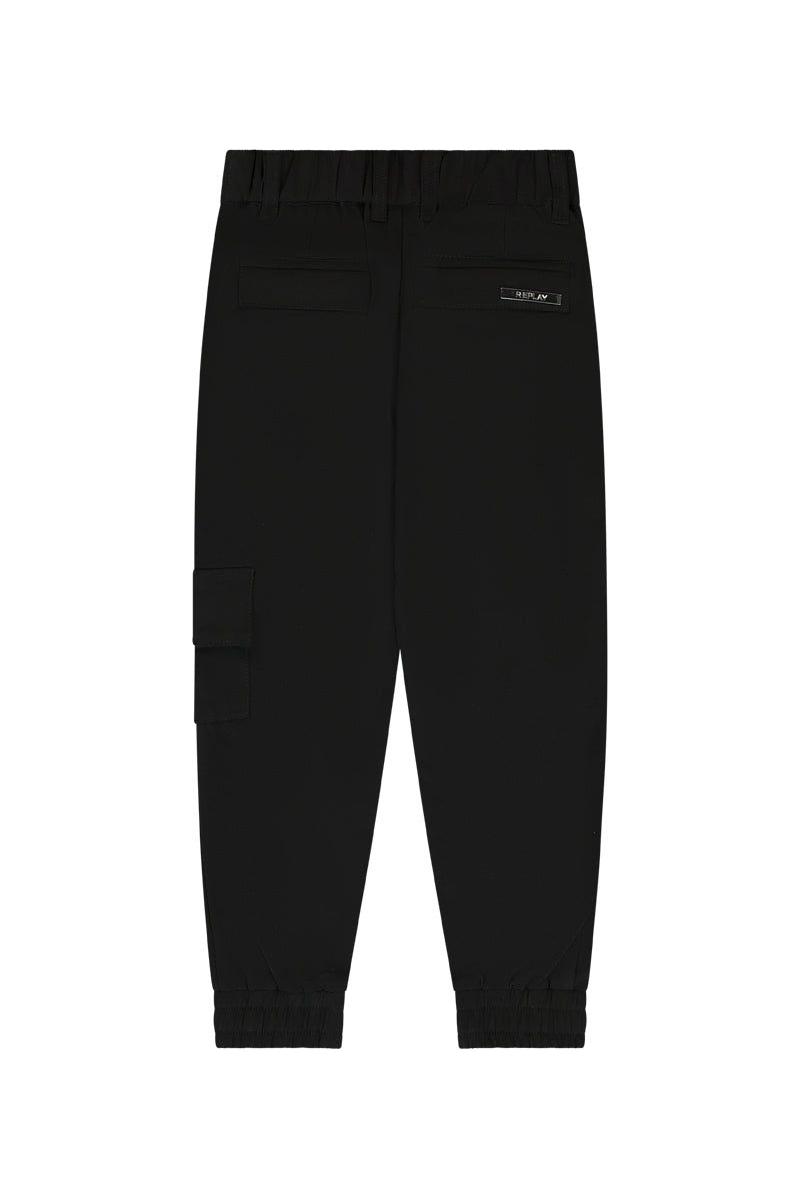 מכנסי דגמ"ח REPLAY רוכסן בצד לילדים Black / 4Y