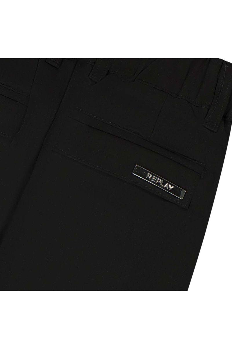מכנסי דגמ"ח REPLAY רוכסן בצד לילדים Black / 4Y