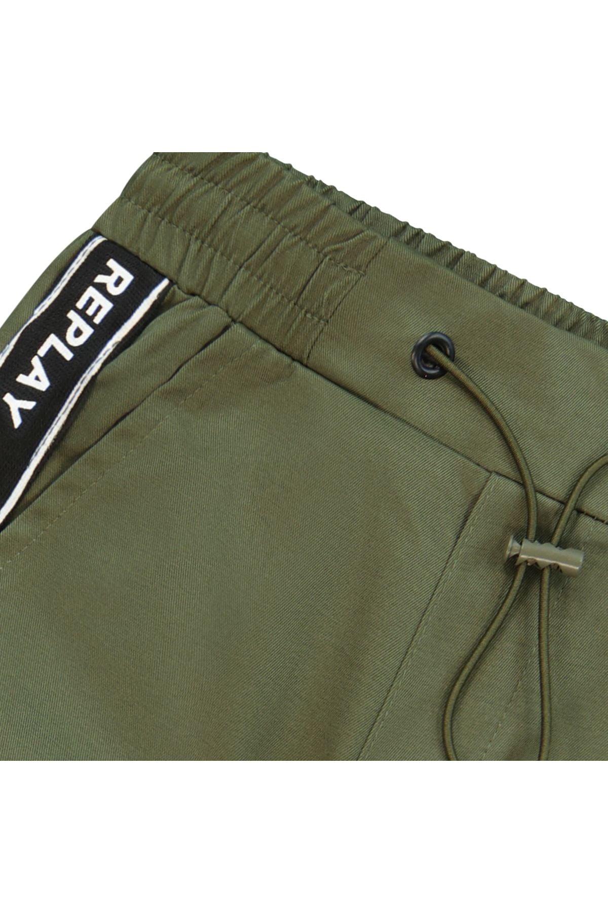 מכנסי דגמ"ח REPLAY כיסים בצדדים גומי לוגו מותג לילדים Green / 4Y