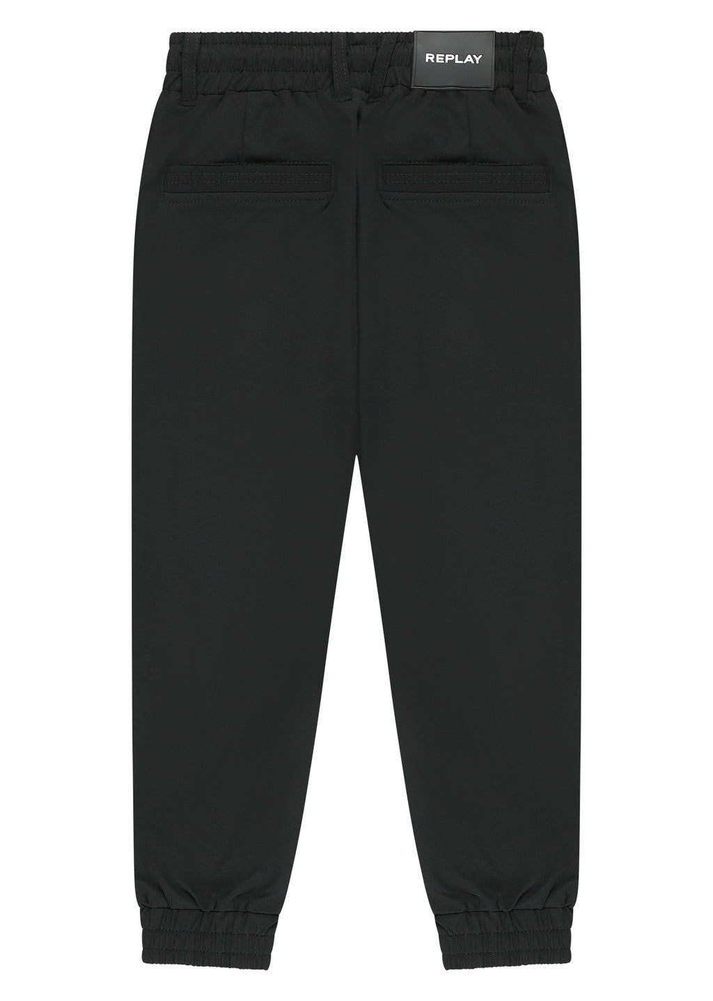 מכנסי דגמ״ח REPLAY עם כיסי צד קארגו ולוגו קטן לילדים BLACK / 2Y