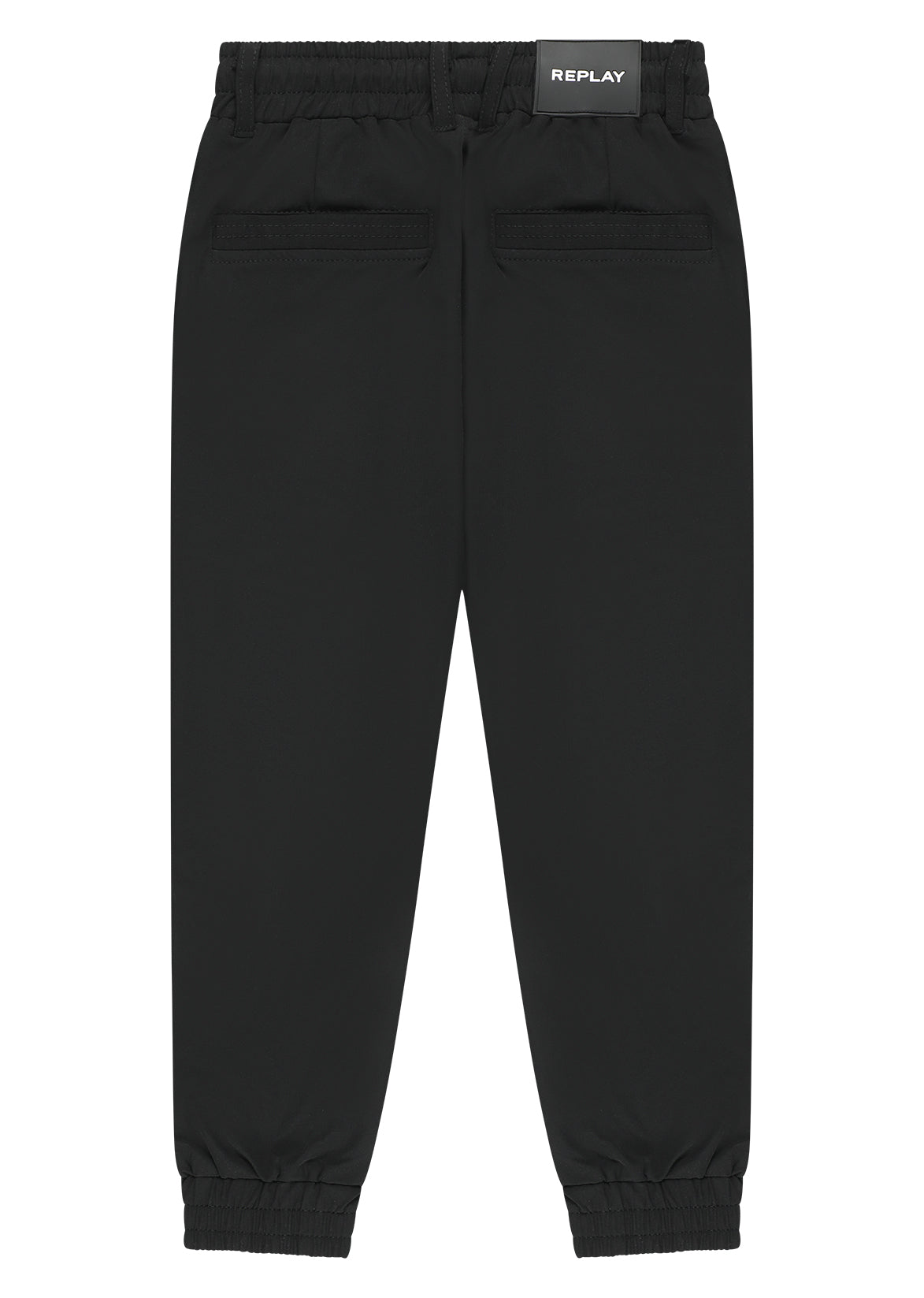 מכנסי דגמ״ח REPLAY עם כיסי צד קארגו ולוגו קטן לילדים BLACK / 2Y