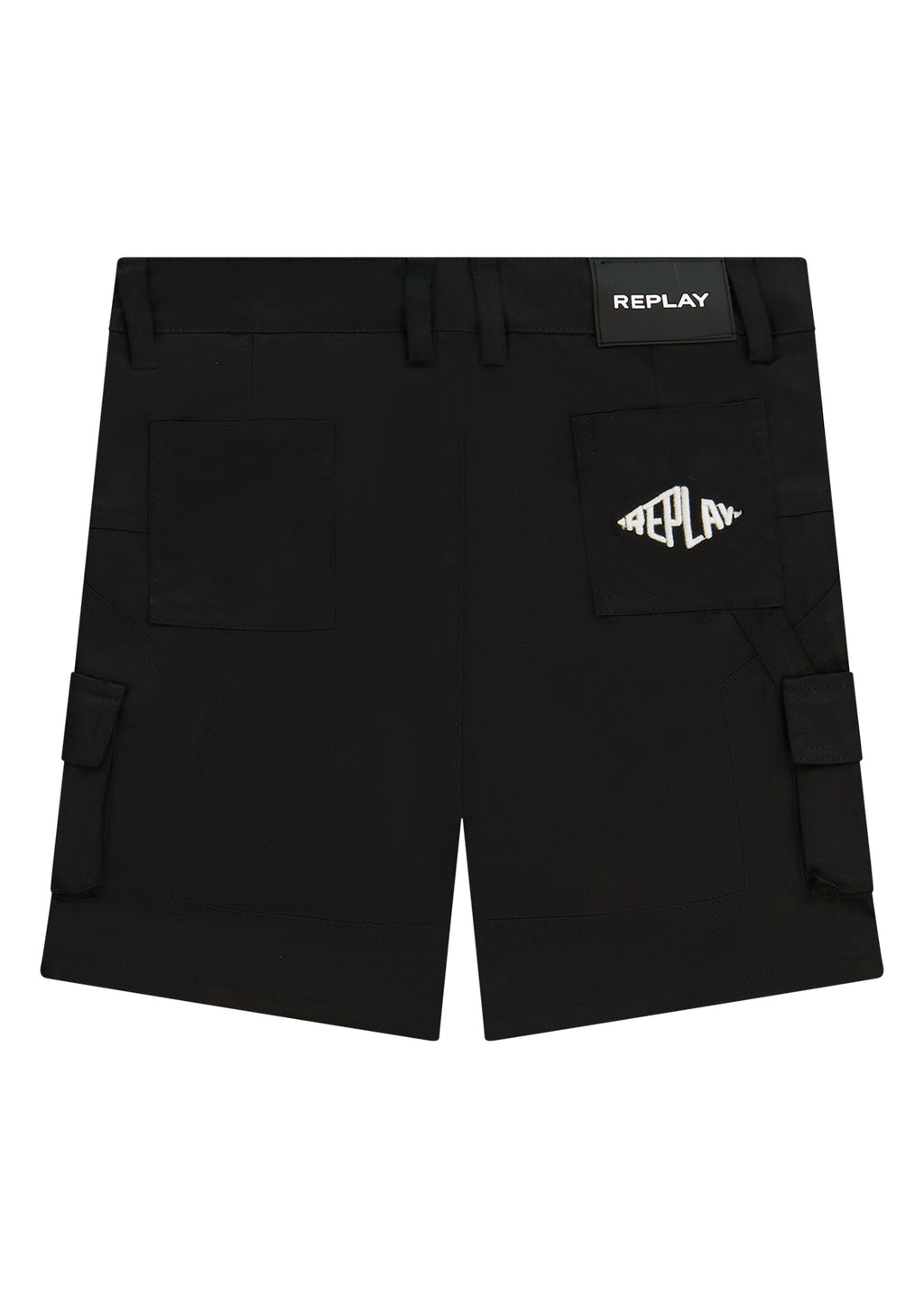 שורט דגמ״ח REPLAY עם כיסי קארגו בצד לילדים BLACK / 2Y