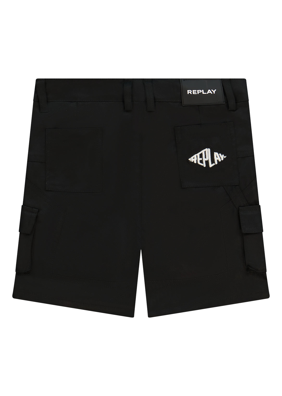 שורט דגמ״ח REPLAY עם כיסי קארגו בצד לילדים BLACK / 2Y