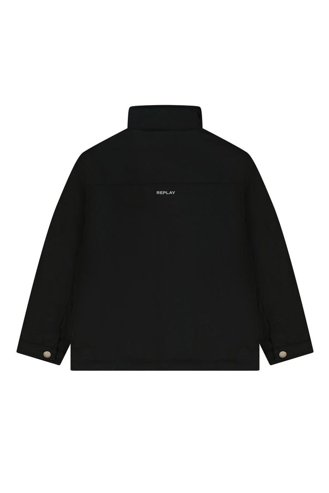 ג'קט REPLAY כיס בצד עם רוכסן לילדים BLACK / 2Y