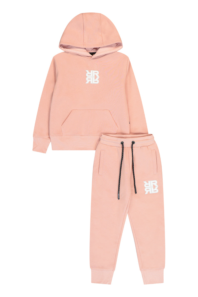 חליפת טרנינג REPLAY עם כובע לוגו מותג באמצע לילדות Pink / 4Y