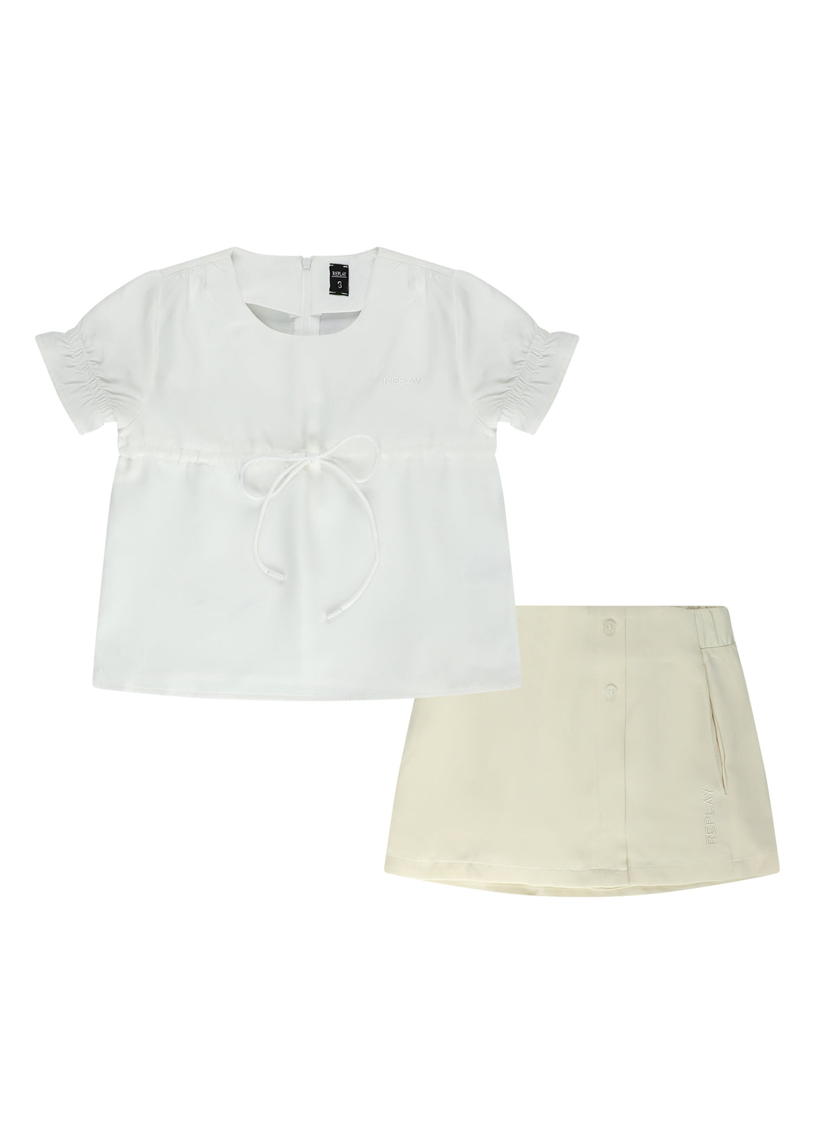 שמלת REPLAY עם שכבות לילדות WHITE / 4Y