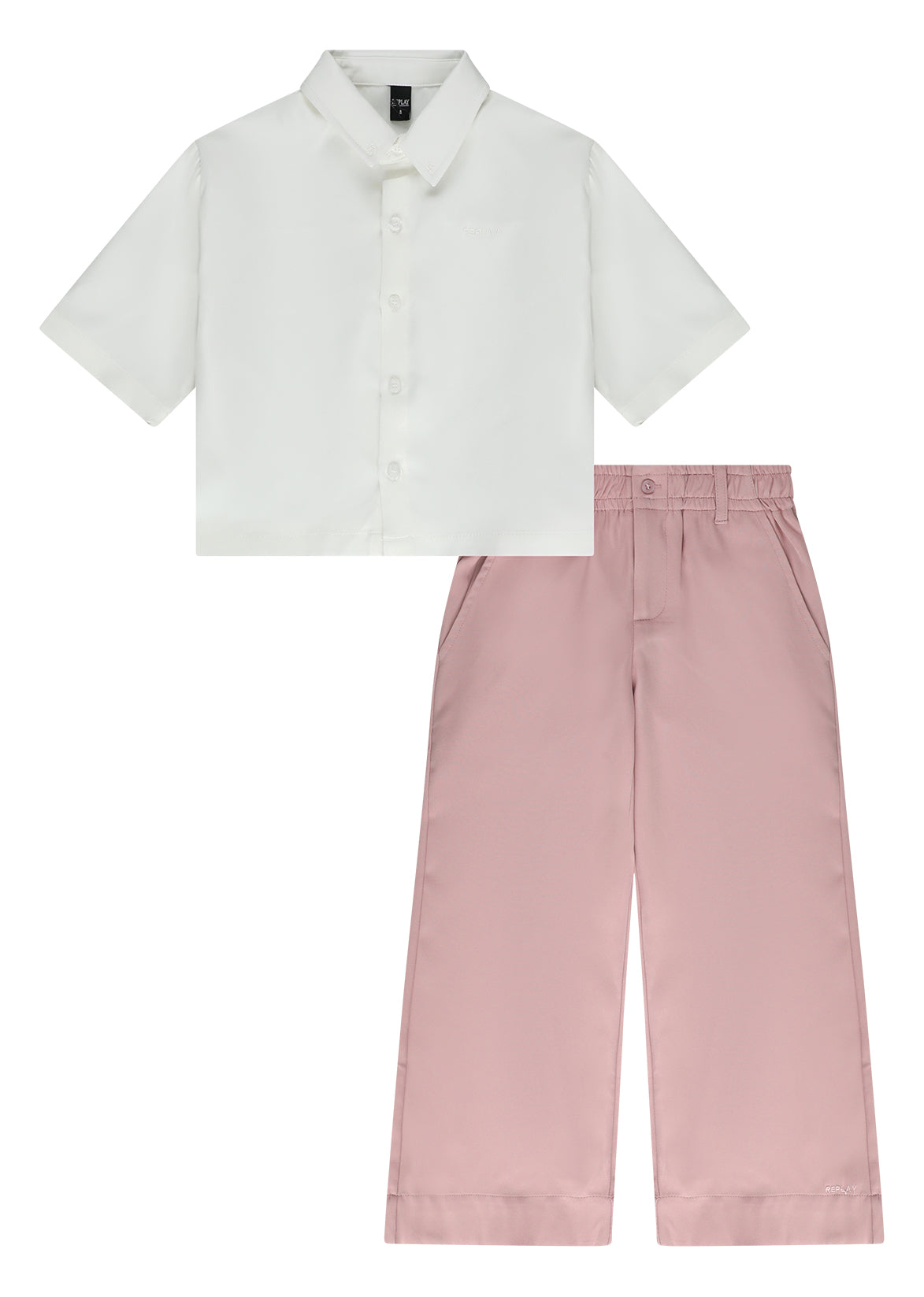 חליפת אלגנט REPLAY סט עליון+מכנס לילדות Pink / 4Y
